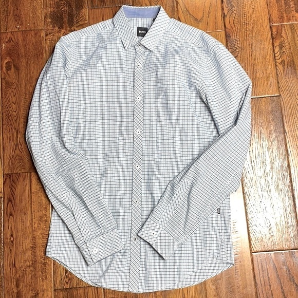 BOSS HUGO BOSS Slim Tit Casual Shirt Size Small - Picture 1 of 6